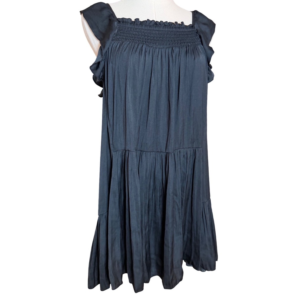 Free People Intimately Want Your Love Tie Back Mini Dress Black XS